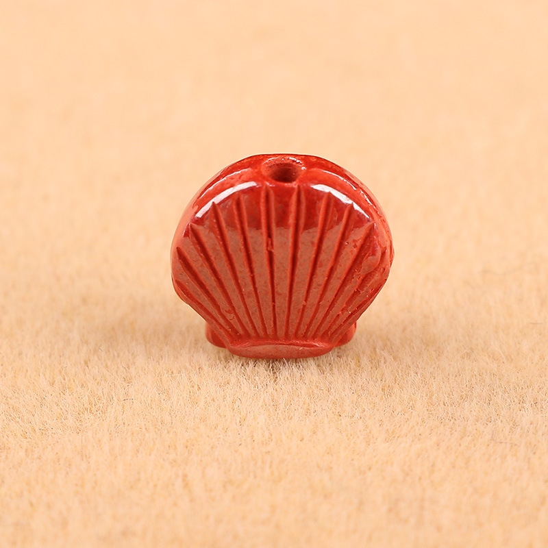 天然原矿朱砂高抛红砂 贝壳 小配件diy配件材料 原矿朱砂配件保真