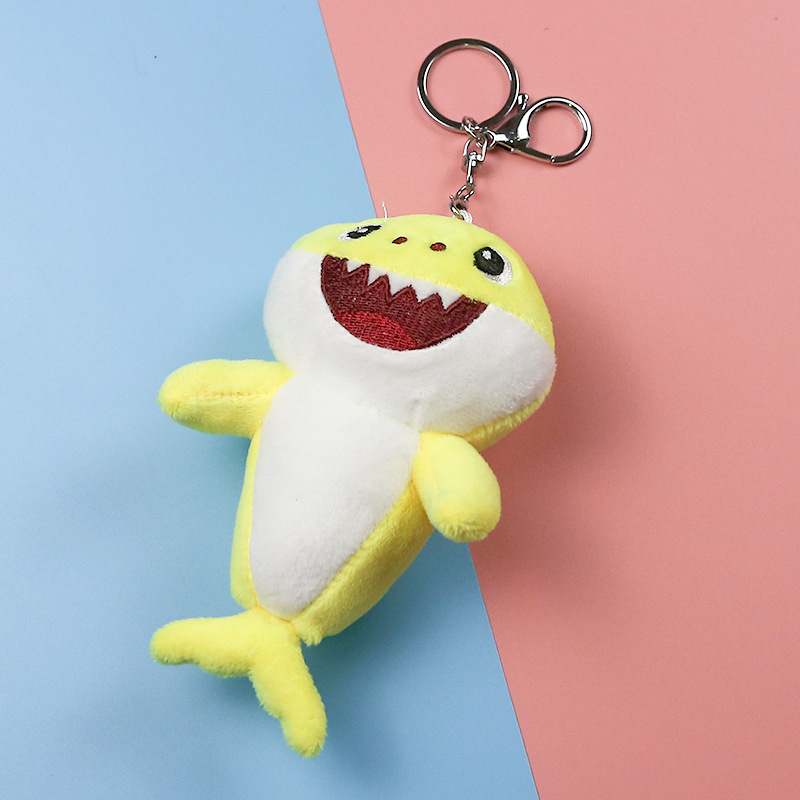 鲨鱼宝宝毛绒小挂件创意海洋动物鲨鱼公仔包钥匙挂饰玩偶定制logo