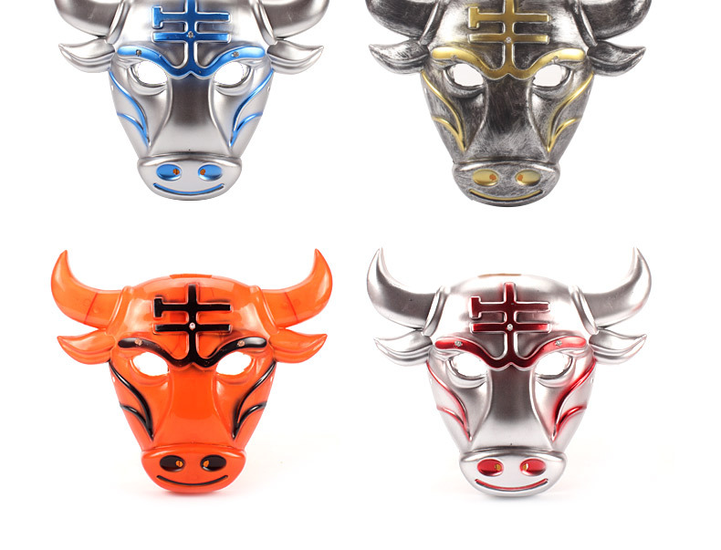 热销儿童发光奥特曼面具卡通动漫男孩牛头面具奥特曼舞会面具批发