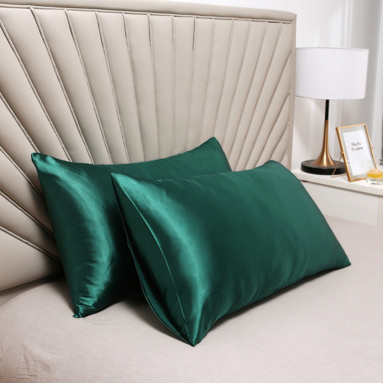 Factory Batch Cross-Border AliExpress Silk Satin Ice Silk Satin Pillowcase Pillowcase Single Artificial Silk Pillowcase