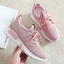 Mesh Breathable Women Running Shoes Slip-on Damping Sport