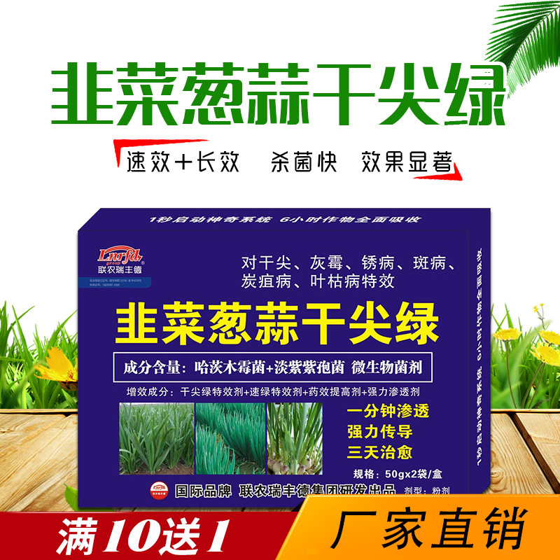 韭菜大葱大蒜干尖专用杀菌剂灰霉锈病斑病紫斑叶枯病杀菌剂厂家