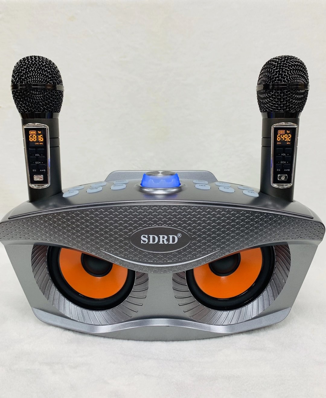 sdrd306plus厂家无线麦克风家用ktv音箱话筒直充一体机便携式音箱