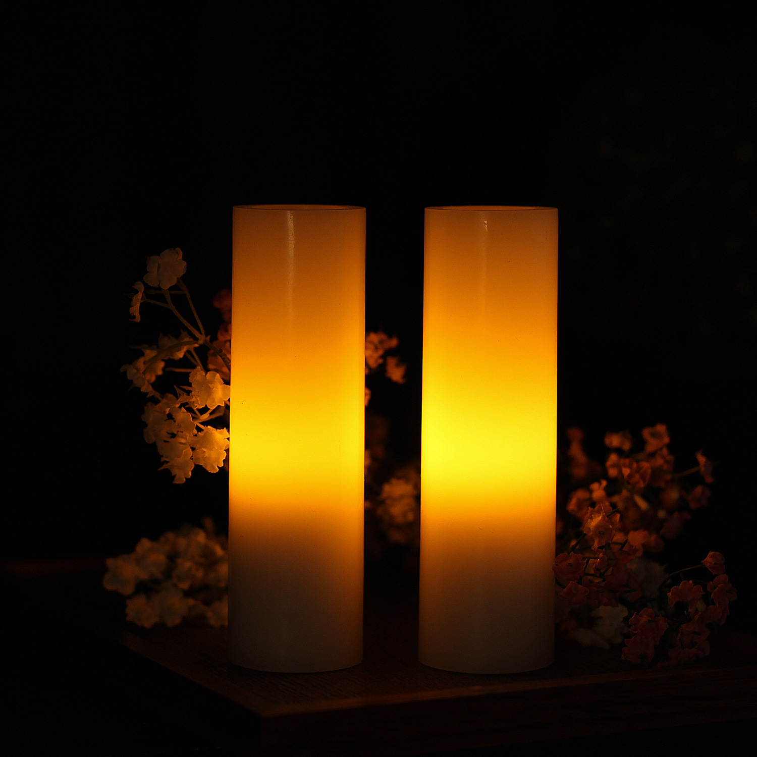 白色许愿祈祷电子蜡烛 定时功能 电池供电 节能安全无火无烟