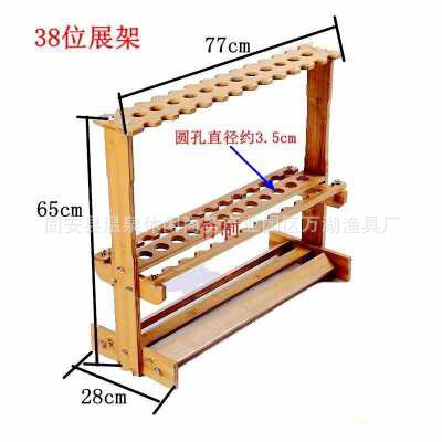 Fishing Rod Shelf Fishing Tackle Store Shelf Bamboo Showing Stand Display Fishing Rod Shelf Household Bracket Storage Rack Fishing Rod Bamboo