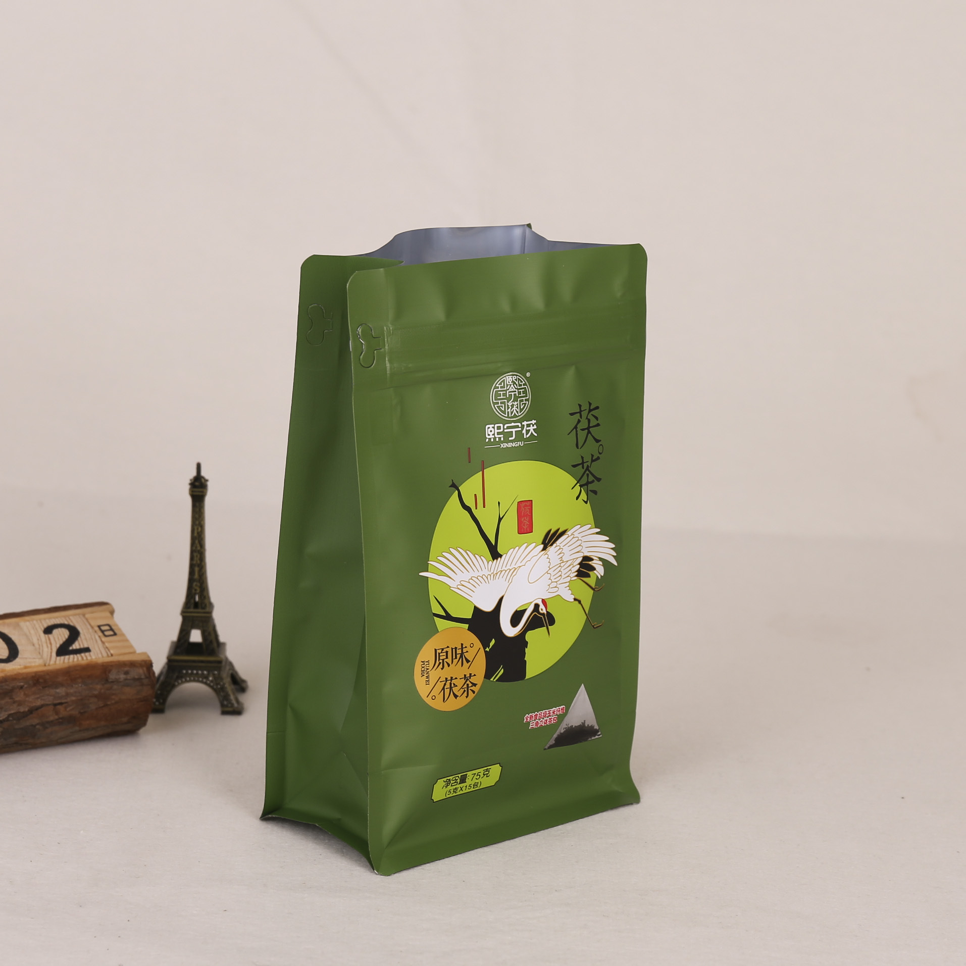 厂家直销茶叶食品包装袋燕麦片袋子自立自封包装袋八边封袋子定制