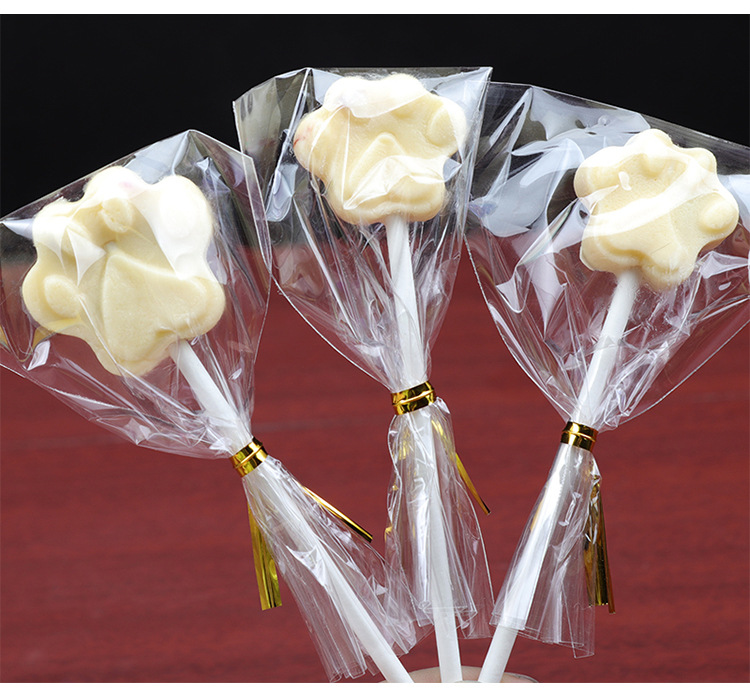 透明平口棒棒糖包装袋 烘焙opp食品饼干巧克力雪糕袋平口小袋子