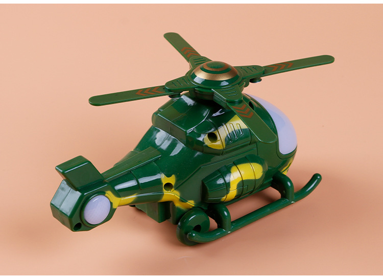 儿童电动飞机玩具 万向轮发光武装直升机模型 地摊热卖男孩玩具车