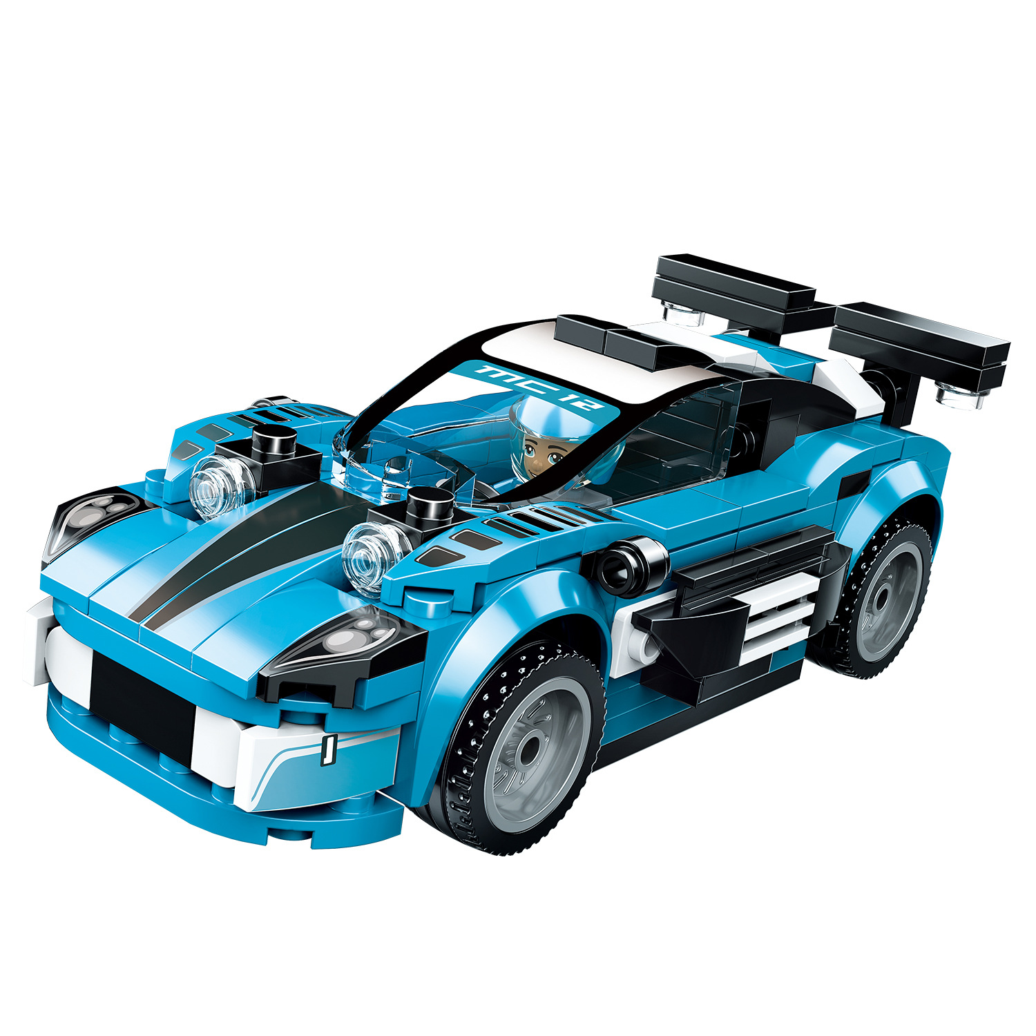 哲高ql0721积木赛车战士二变机甲科技系列儿童益智拼装玩具盒装