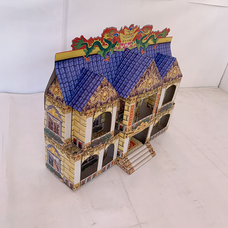 纸糊成品五七上坟楼房别墅灵屋纸房子烧纸祭祀殡葬清明死人大全套