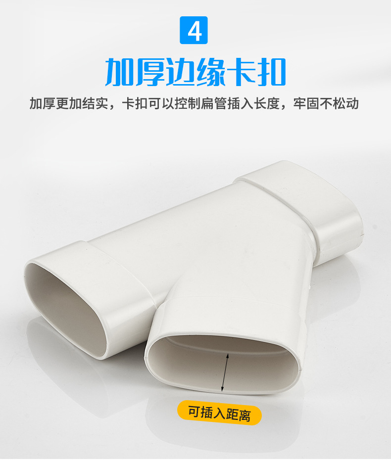 50/75pvc排水管位移扁管转变接头配件卫生间面盆下水道地漏移位器