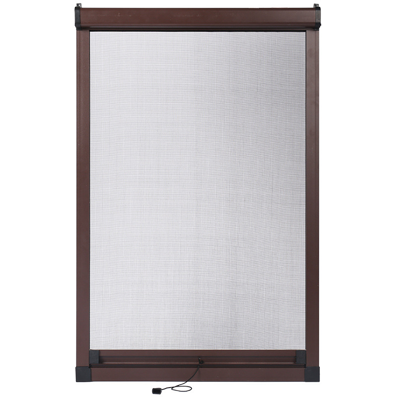 隐形纱窗伸缩卷筒式沙窗家用铝合金卫生间纱窗网推拉防蚊纱窗