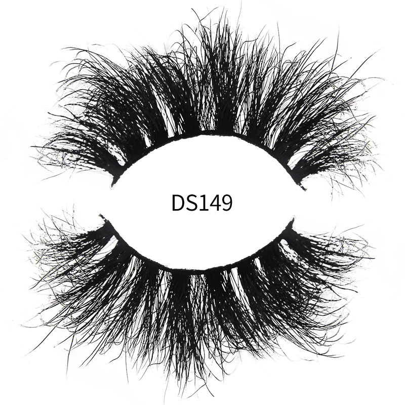 Dingsen25mm Mink Hair False Eyelashes Three D Mink Eyelashes Messy Fried Hair Mink Single Pair