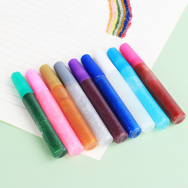 6ml 10ml 15ml diy手工金葱胶色彩胶金粉闪光胶儿童diy涂鸦胶批发