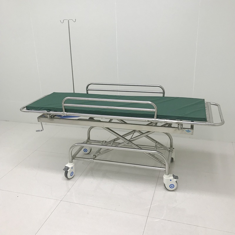 不锈钢升降担架车医用抢救推车医院急救担架床手术对接车转运平车