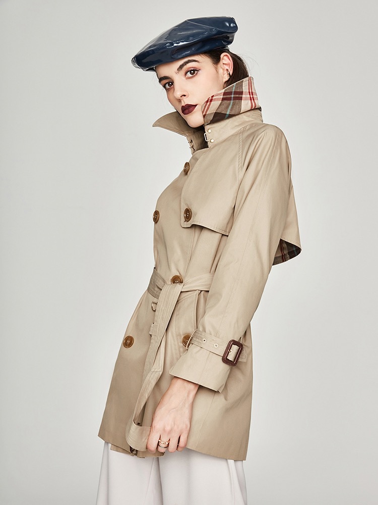 全棉风衣面料 色织斜纹风衣布 防水抗皱 防风派克服夹克风衣料