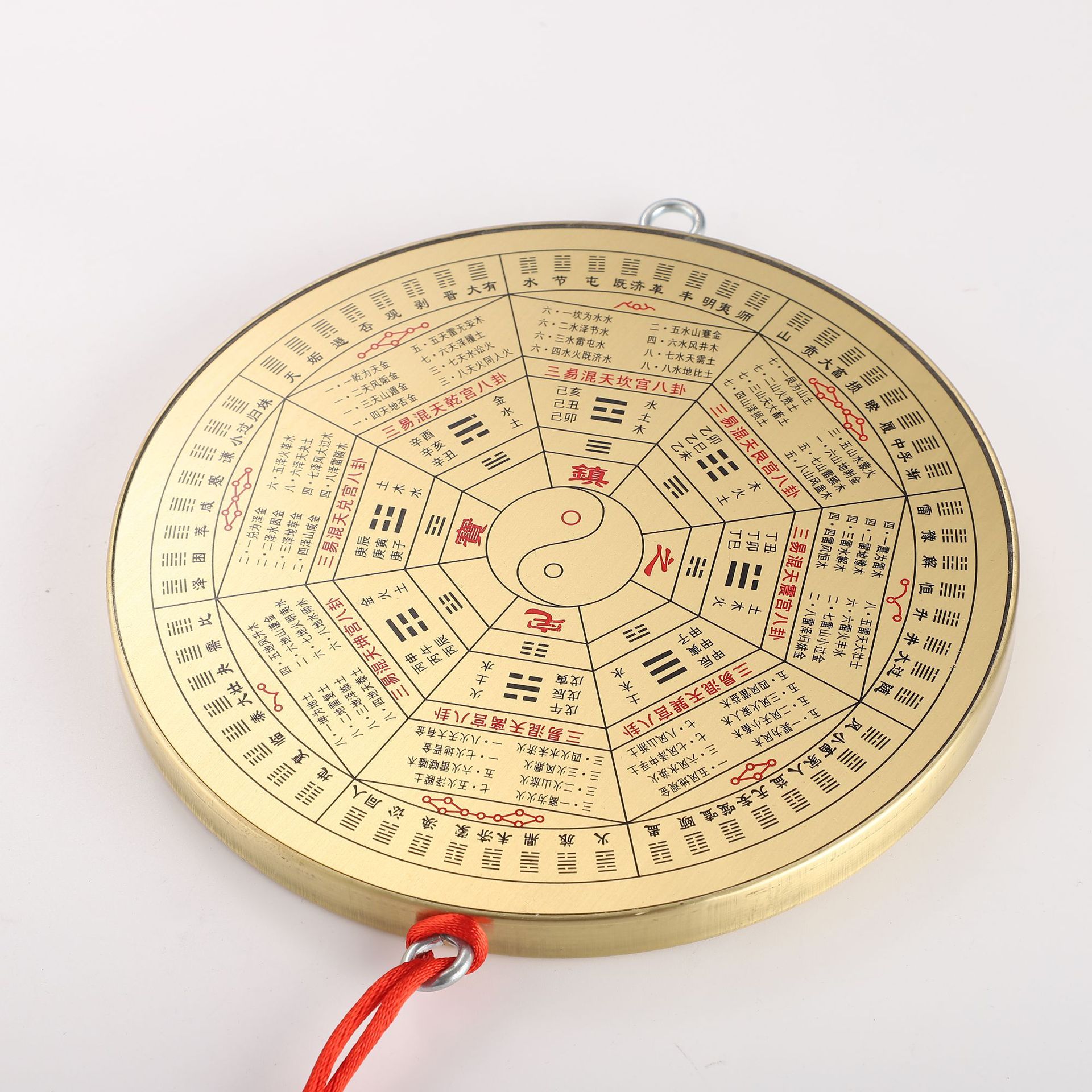 厂家直销中国结吊坠纯铜罗盘阴阳风水阵盘太极八卦经罗仪
