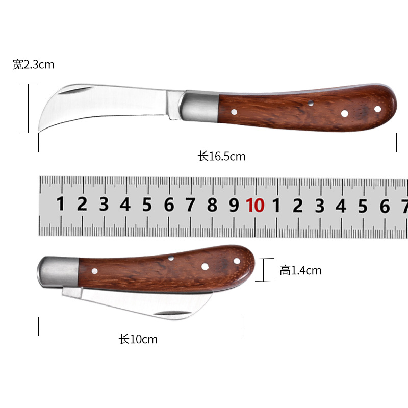 Garden Gardening Grafting Knife Budding Device Double Open Folding Cutter Stainless Steel 3cr13