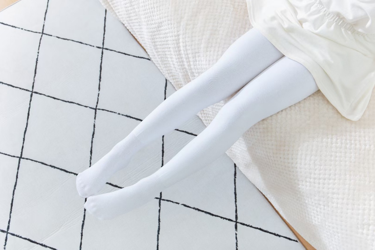 秋冬加厚加绒不起球连裤袜白色儿童舞蹈袜女童打底裤薄绒厂家批发