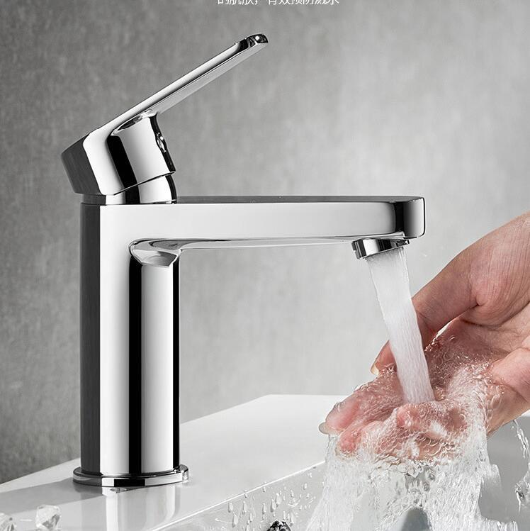 恒洁卫浴hl-2500-42w(hmf2500-42w)冷热洗手盆全铜单孔面盆水龙头