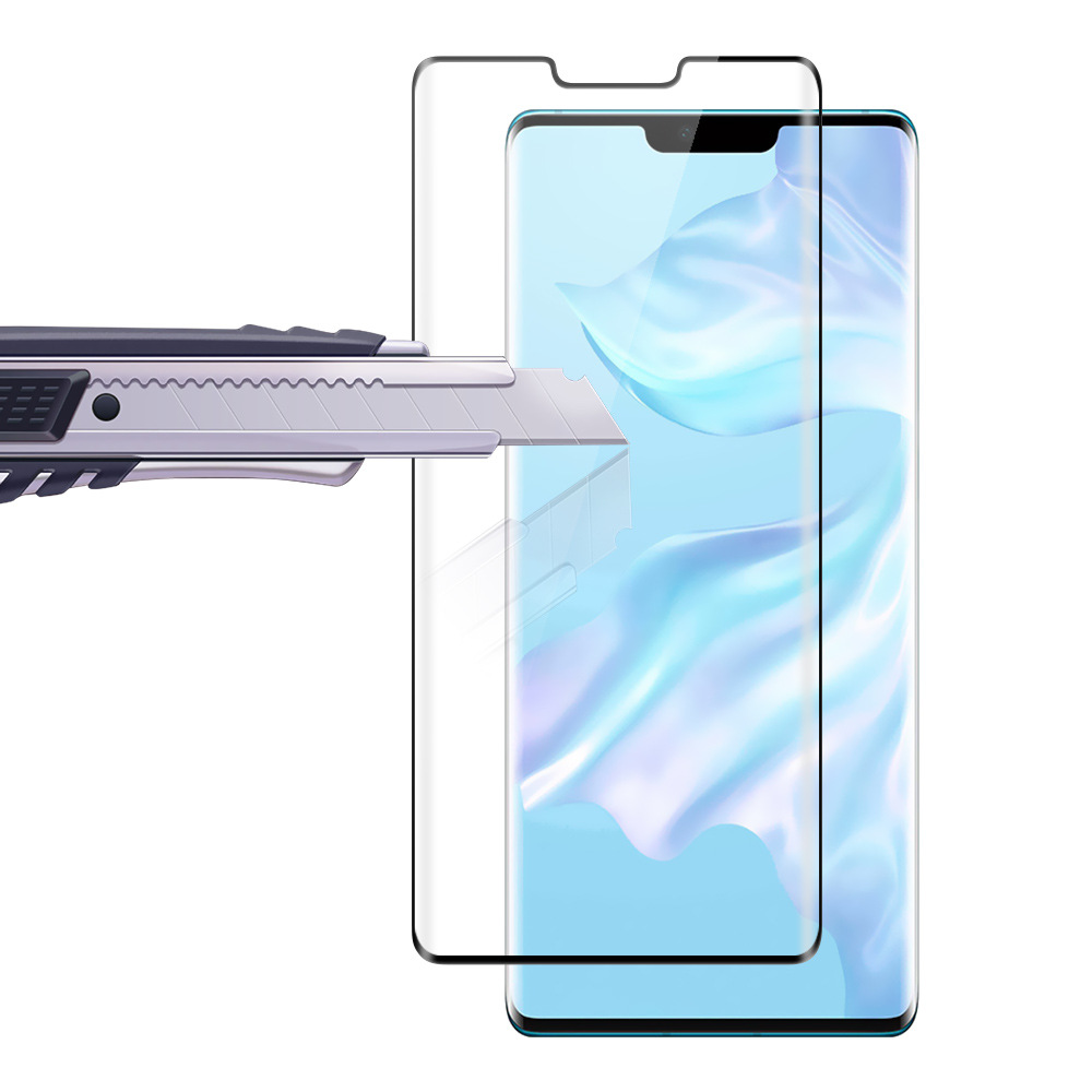 适用华为mate30pro液态uv钢化膜全胶手机膜mate20pro3d曲面保护膜
