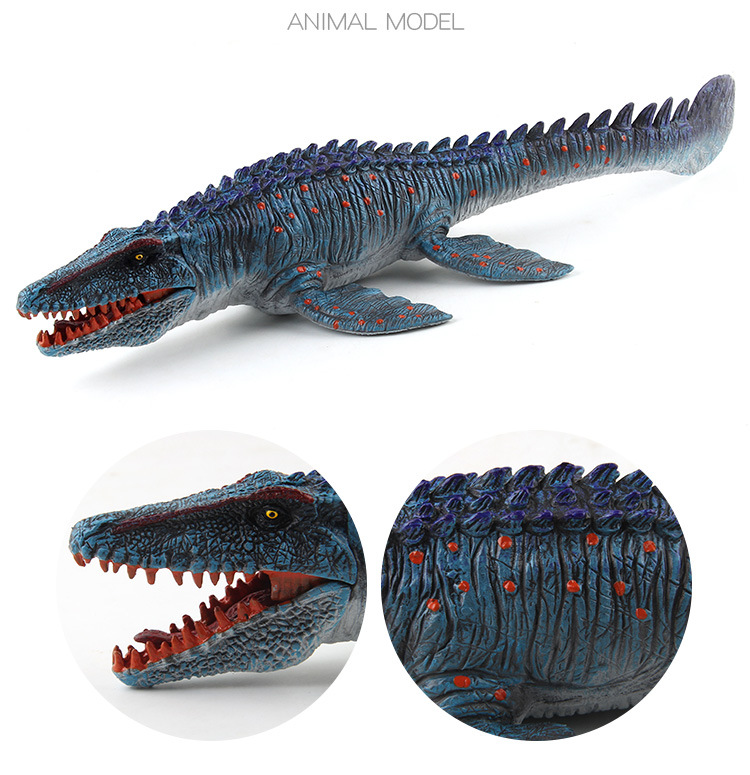 跨境jzd030实心仿真海王沧龙下颚可动模型摆件侏罗纪海洋恐龙玩具
