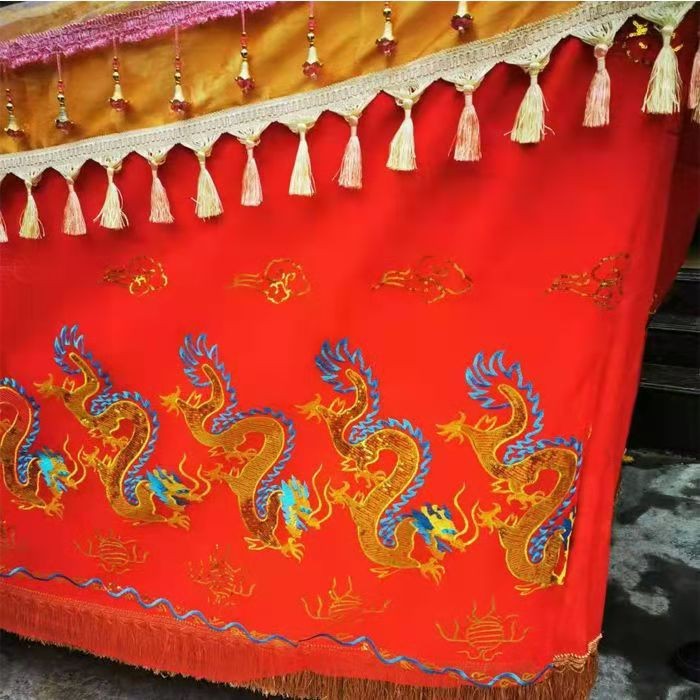 厂家直销殡葬用品棺罩棺材罩子棺材装饰品双层加纱小龙凤全国包邮