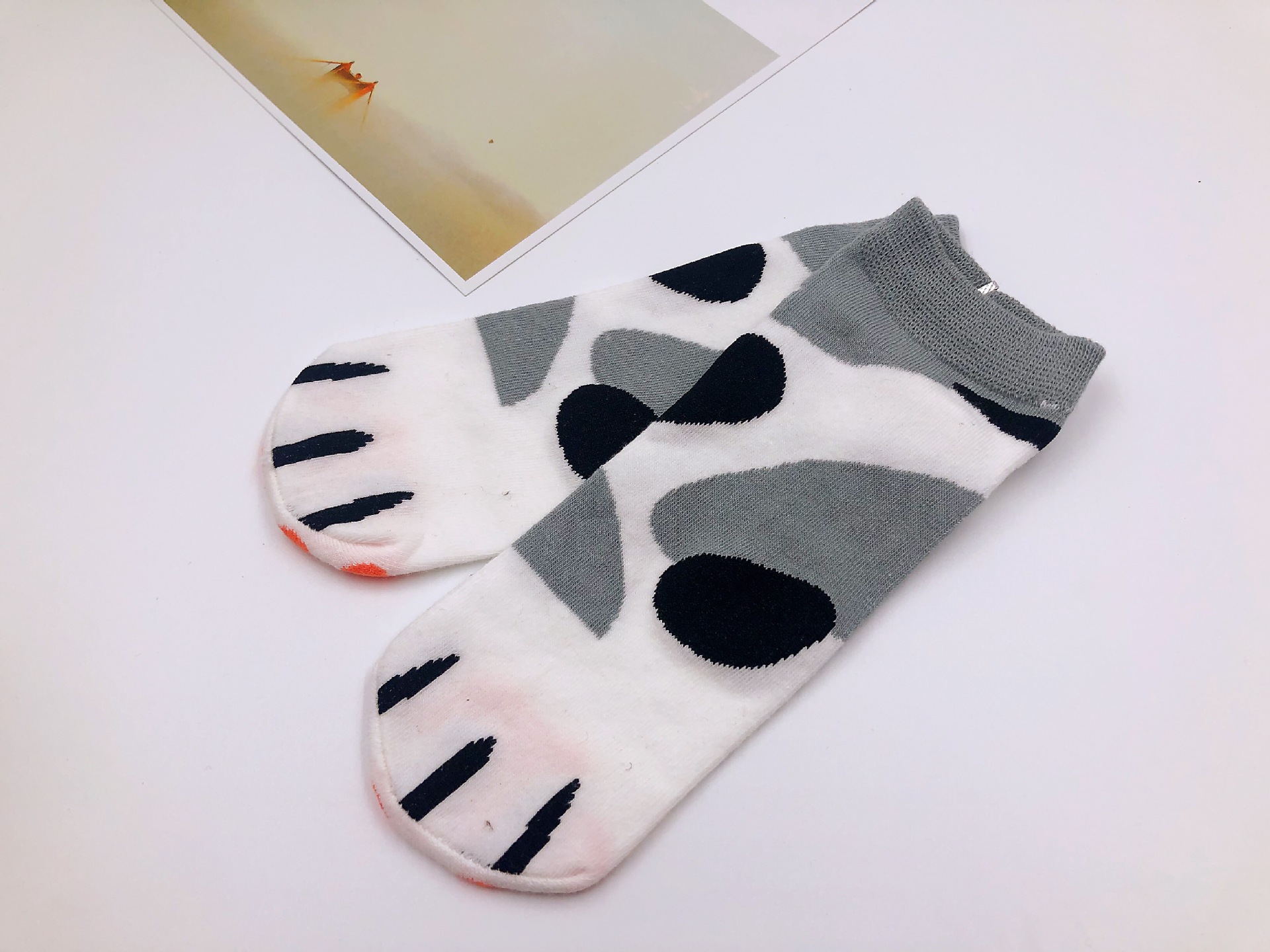 猫爪船袜可爱猫咪肉垫船袜女士短袜