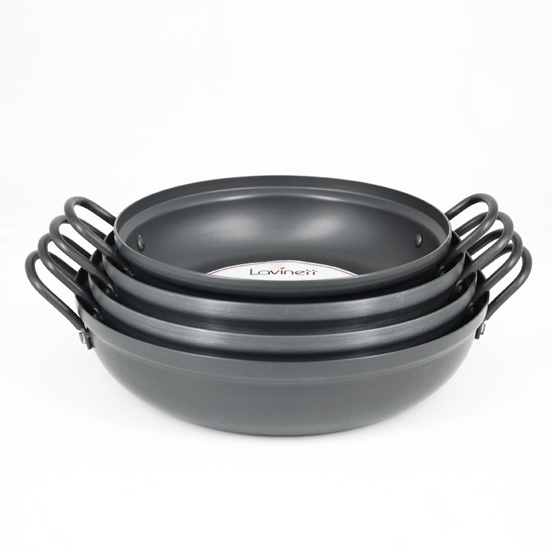 韩式铝合金海鲜锅汤锅火锅韩式部队火锅泡菜锅韩国料理饭店锅24cm