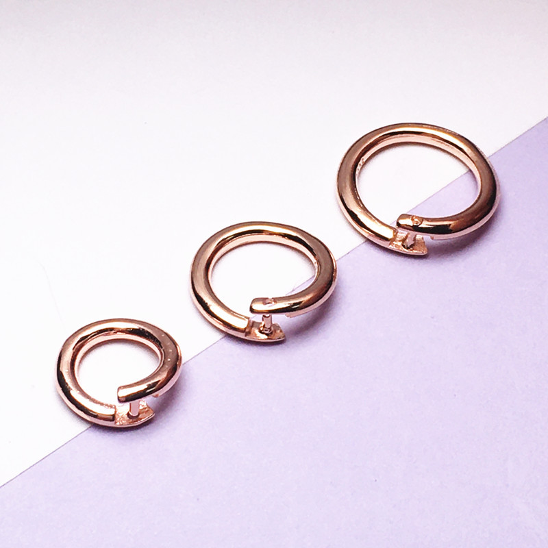 手链链接扣s925纯银活卡扣银圈圆圈开口扣吊坠挂件扣手链项链活扣