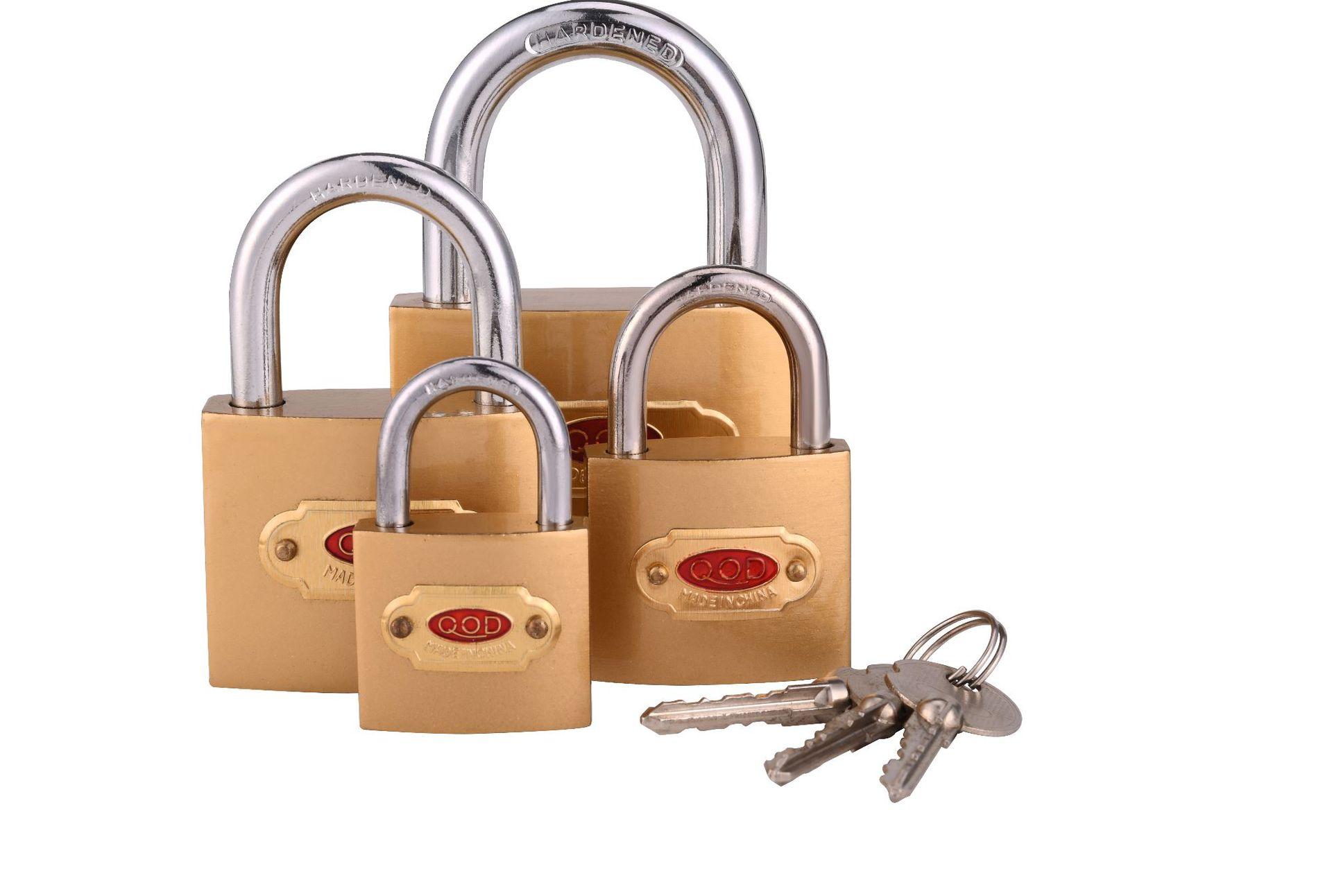 仿铜十字钥匙通开挂锁通用锁具大门锁宿舍柜子锁子小号锁头