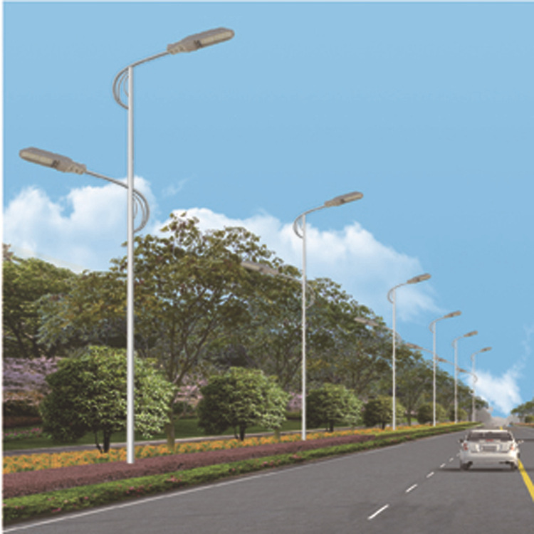 专业定制led照明道路灯 马路12米15米双头双臂双模组路灯生产厂家