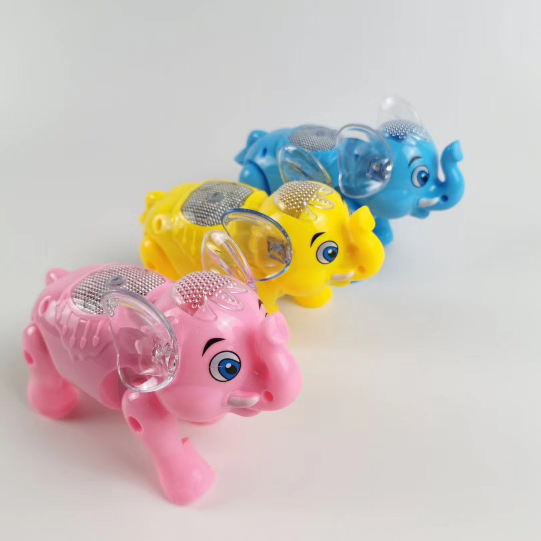 电动牵绳大象 发光带音乐牵绳动物会走路的大象 儿童玩具厂家批发