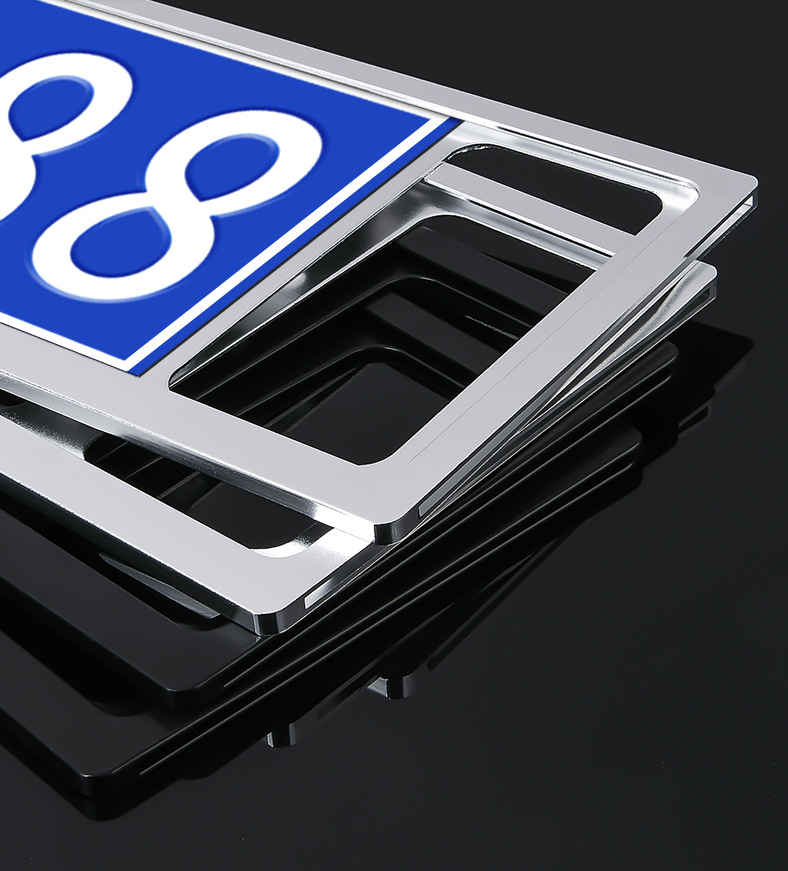 全封闭镁合金多功能防盗车牌框架外饰汽车用品号牌架