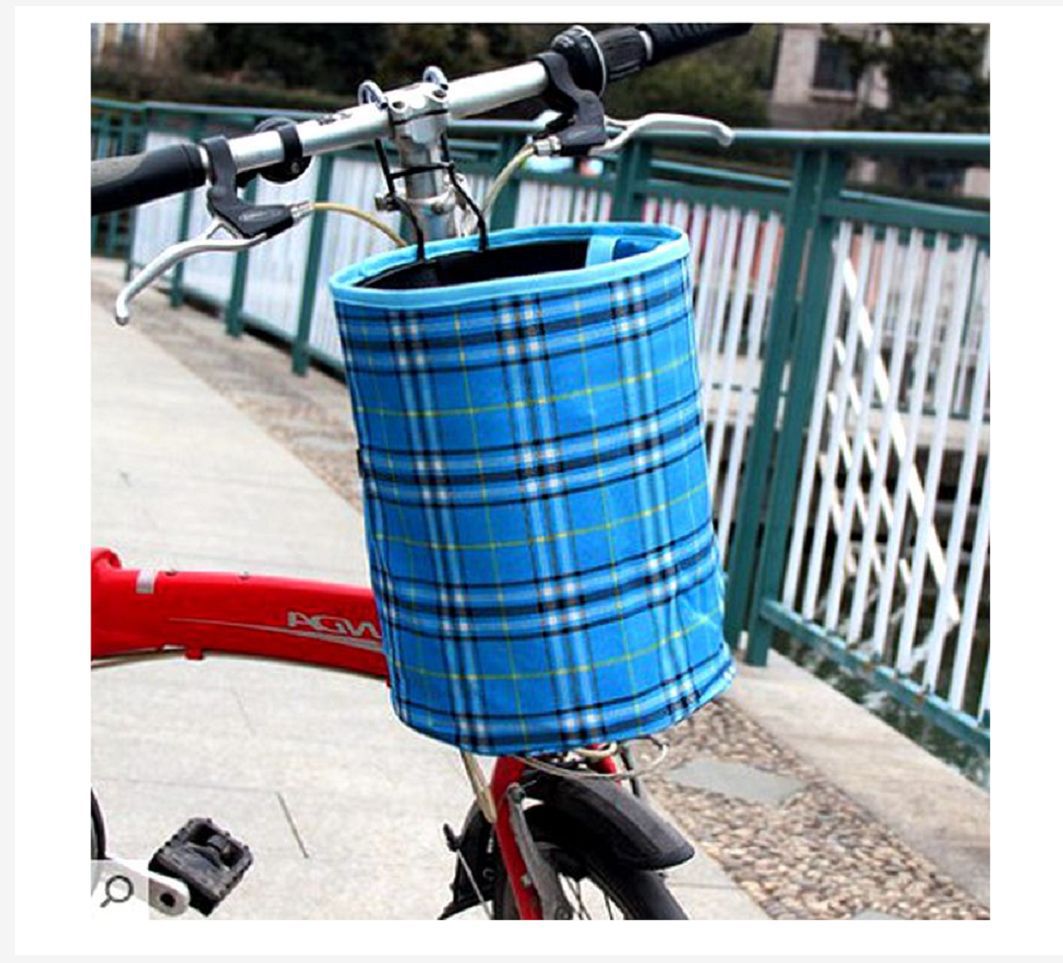 自行车车筐车篮子电动车前车筐帆布折叠车篓山地车挂篮单车菜篮子