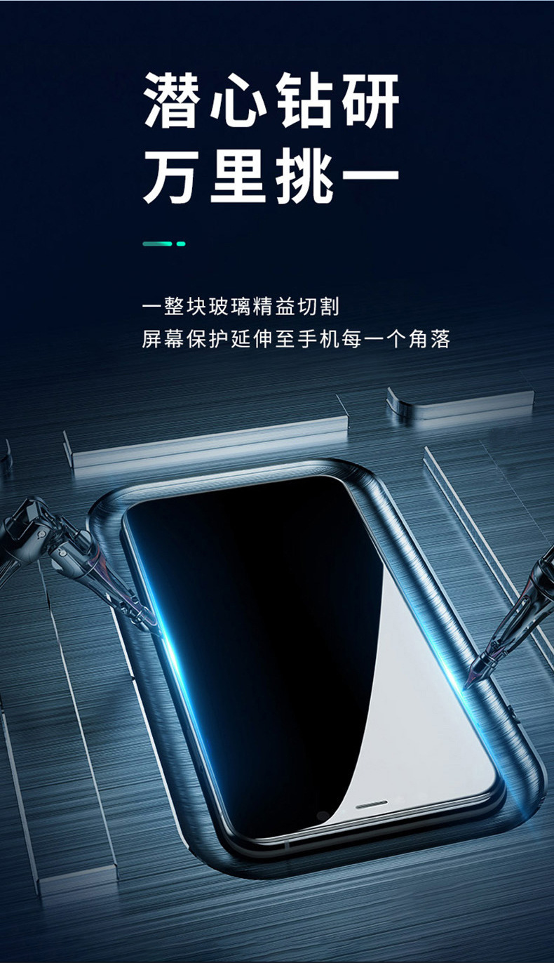 适用iphone12pro高清玻璃钢化膜全屏防窥手机膜苹果11旭硝子龙迹