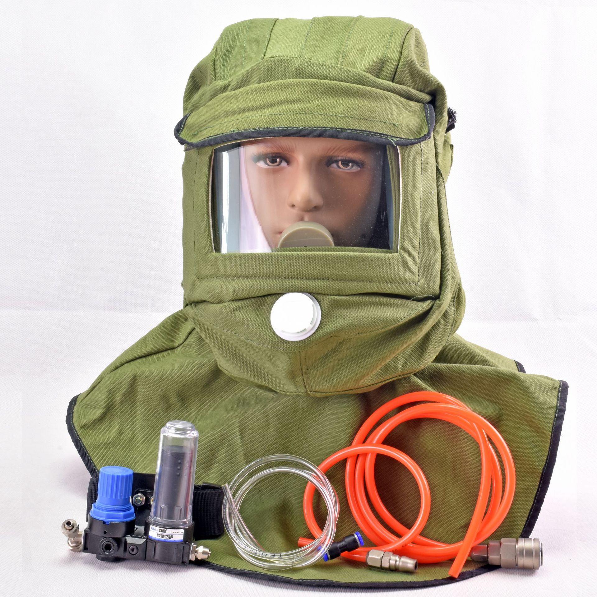 【包邮】供气式全面罩 防尘防毒 喷漆防护 超大视野防雾镜面口罩