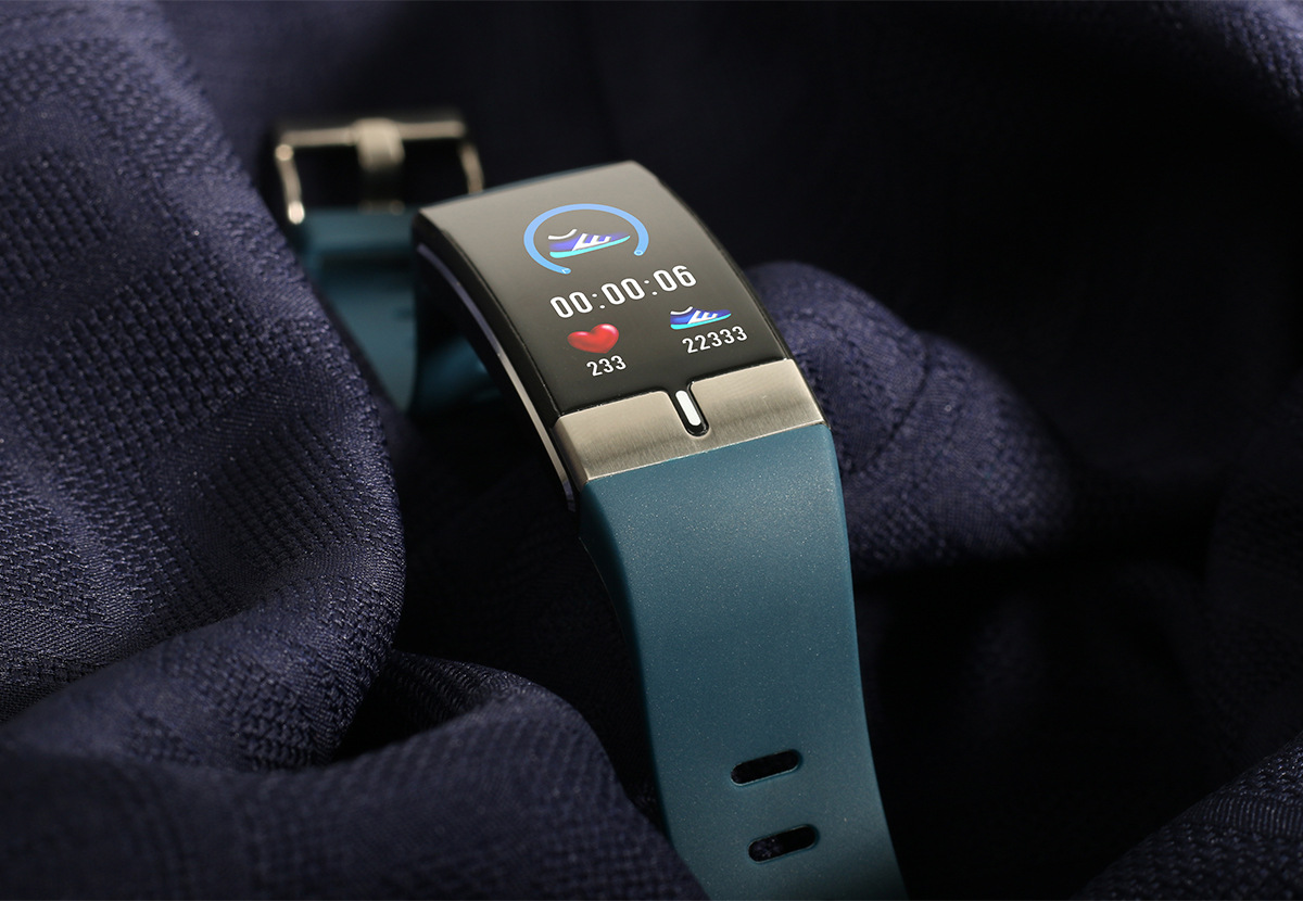 新款e66智能手环测体温心电图手环血压血氧心率计步监测防水额温