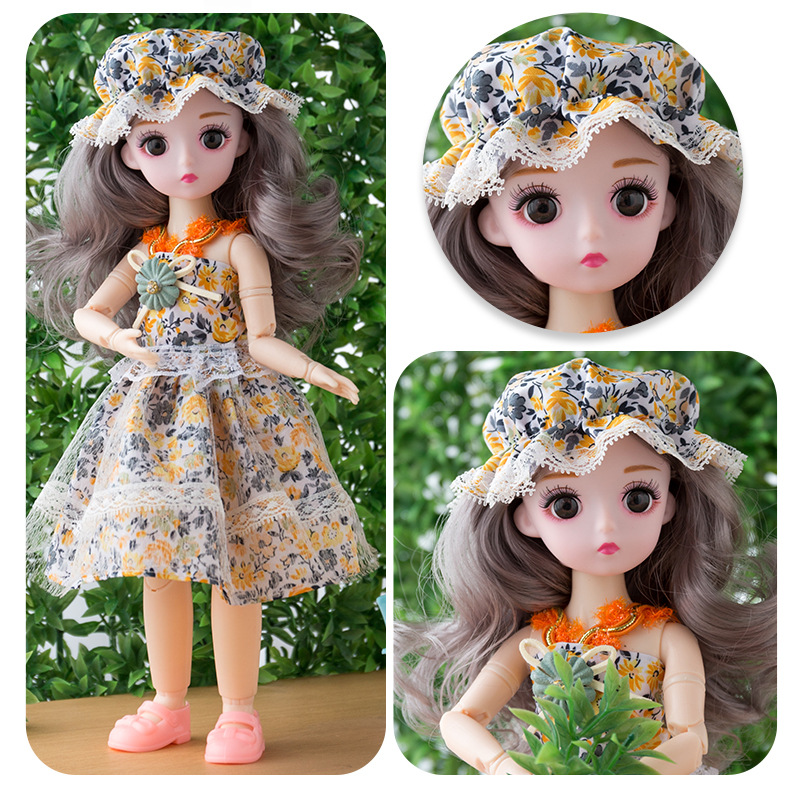 30cm Yi Tian Barbie Doll Set Gift Box Dolls for Dressing up with Music Girl Wedding Toy Multi-Joint