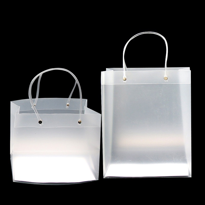 ppvc透明手提袋磨砂服装塑料拎袋防水节日礼品袋伴手礼包装袋现货