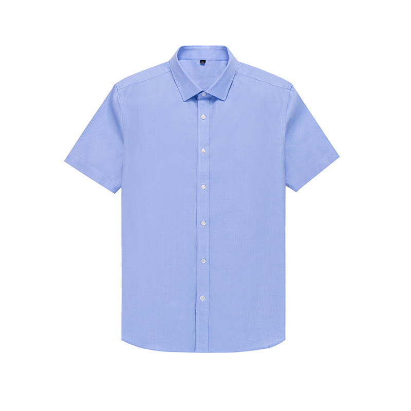 Summer New High-End Anti-Wrinkle DP Cotton Ready-to-Wear Non-Ironing Shirt Men's Business Wear Short Sleeve Shirt Men
