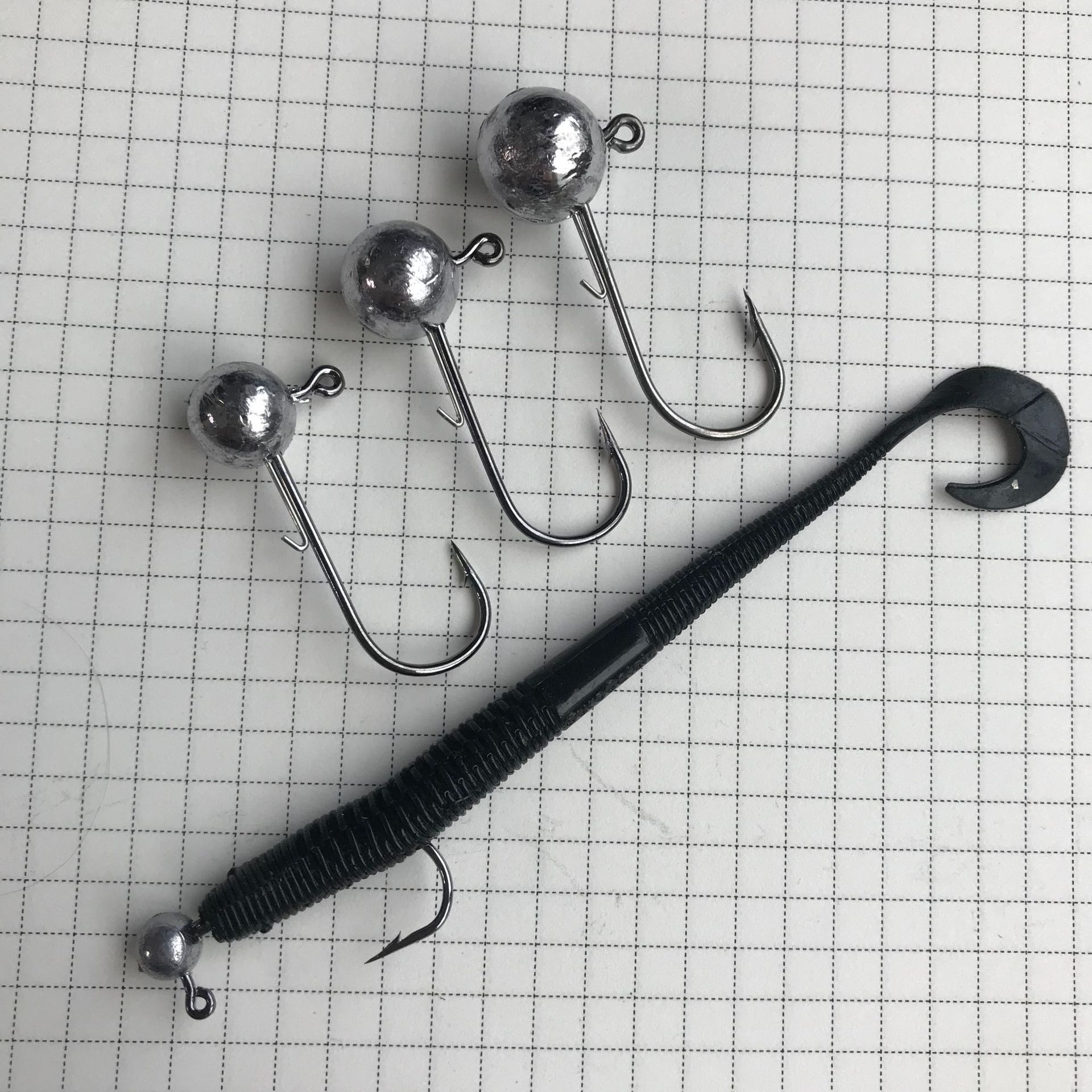 原色加强不伤饵铅头钩 软饵挂钩 朝天钩 路亚软饵铅头钩现货批发