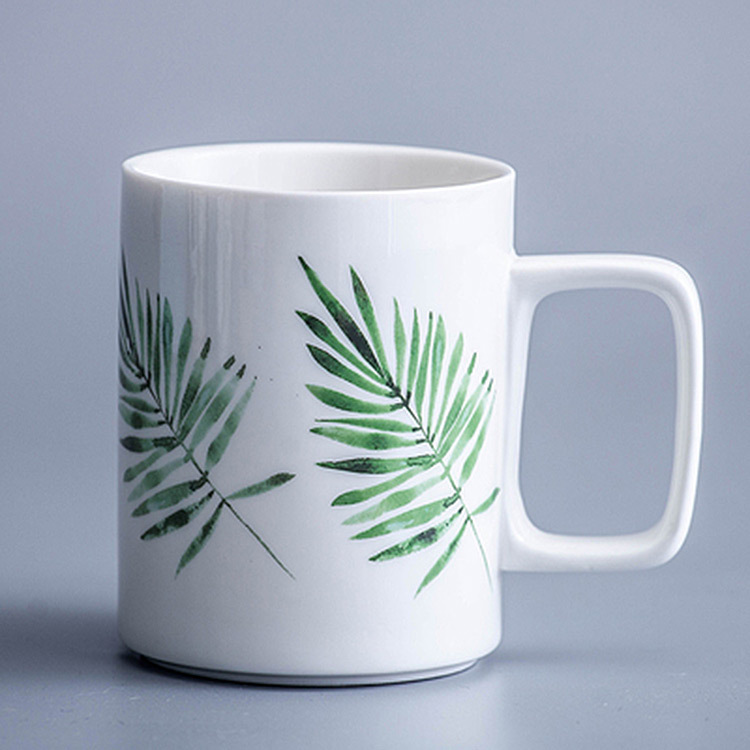 中式手绘釉下彩 马克杯 家用花茶杯陶瓷茶杯 可加印logo