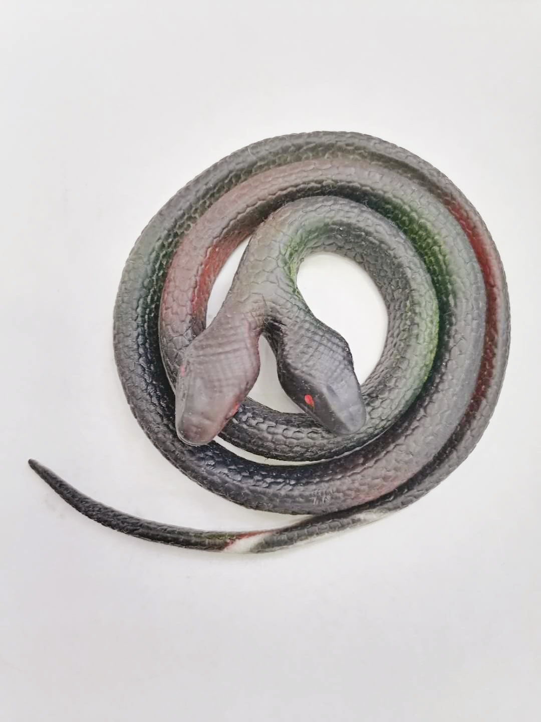 厂家直销75cm双头整蛊仿真玩具假蛇新奇特玩具橡胶双头蛇 tpr材质