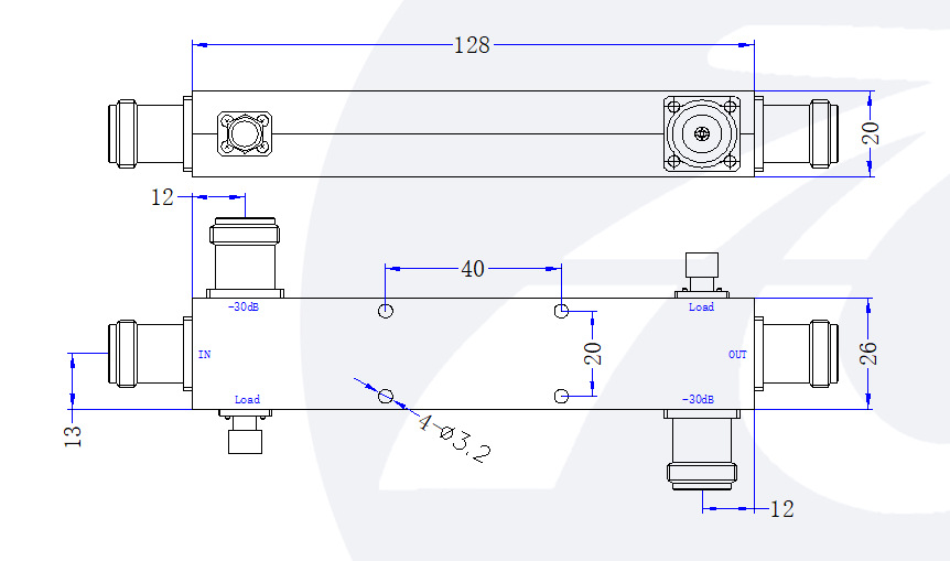 双定向耦合器tdc-0530-30n-100w