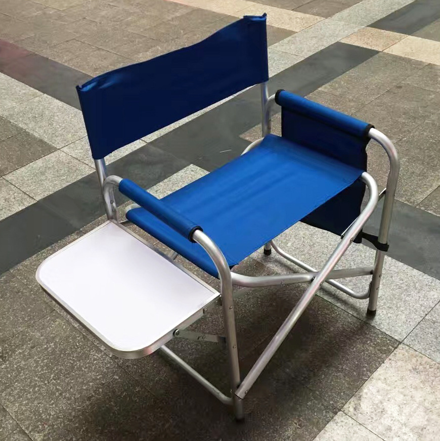 Portable Leisure Folding Chair Outdoor Beach Chair Fishing Chair Aluminum Tube Director Chair with Table Board