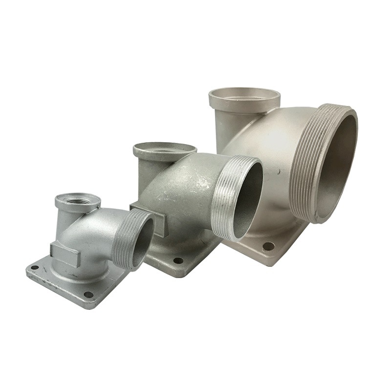 汽油机水泵配件2/3寸4寸进出水口座168f170f抽水泵出水接头铝弯头