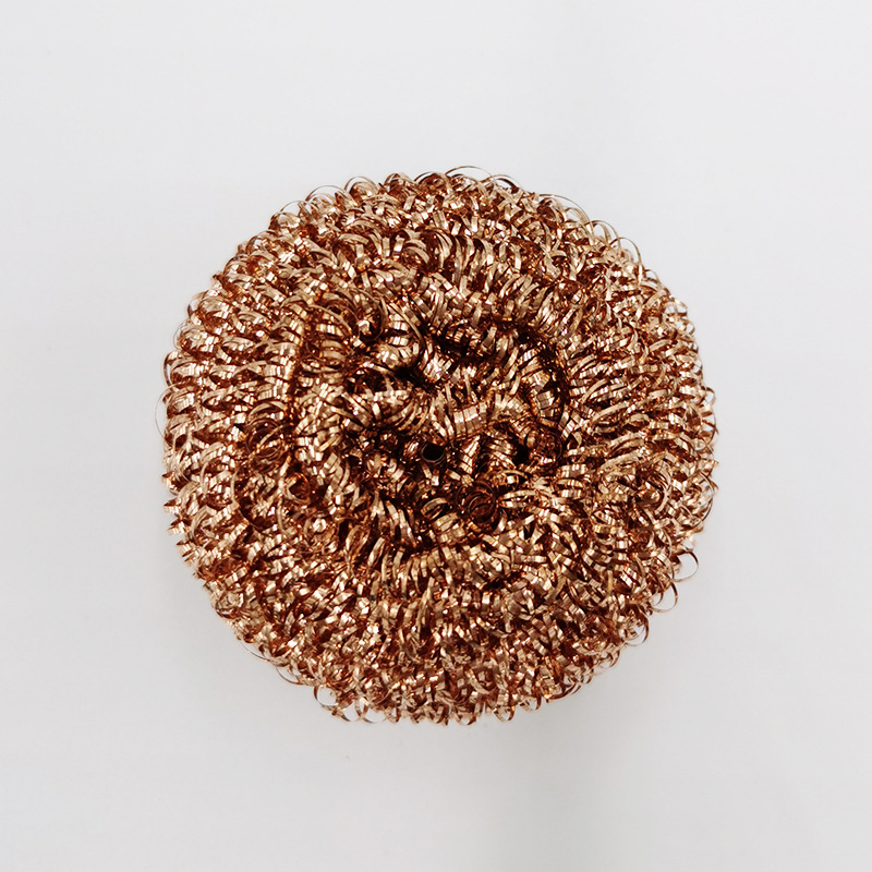 现货供应紫铜丝球铜丝球清洁球家用厨房不掉丝黄铜丝球量大价优