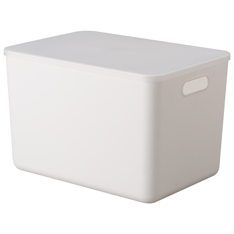 White Storage Box Desktop Cosmetics Clothes Sundries Storage Box Household Large and Small Sizes Plastic Storage Basket