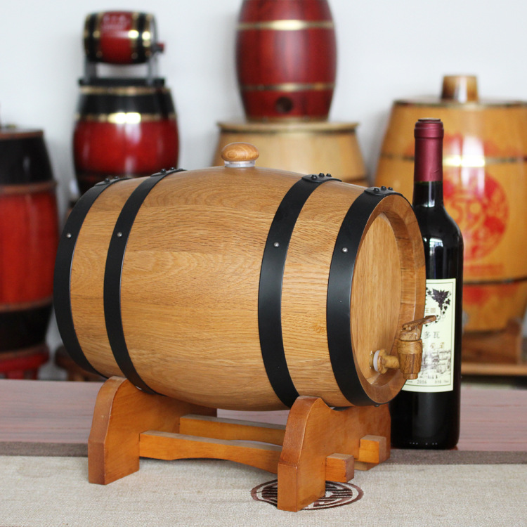 无内胆烘烤工艺白兰地葡萄酒发酵橡木桶真橡木实木木桶厂家直销